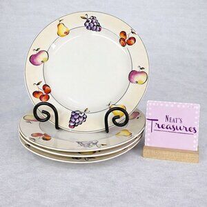 Casual Settings by Majesticware FRUIT PIE Various Stoneware Dinner Plates Set 4
